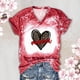 thumbnail image 4 of Fiudx Ofertas Flash Del Día Solo En Línea Top de Manga Corta con Estampado Degradado para Mujer, Top Sexy de Verano con Cuello En V y Estampado Regular para El Día Del Mes, 4 of 6