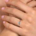 thumbnail image 4 of Gem Stone King 10K Two Tone Gold Blue Zircon Engagement Ring for Women | 0.50 Cttw | Round 4MM | Gemstone Birthstone | Size 6, 4 of 6
