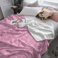 thumbnail image 3 of Winter Snowflake Throw Flannel Blanket 40x50In Christmas Pink Background Modern Super Soft Cozy Bed Blanket, Lightweight Plush Fuzzy Bed Throw for Bedroom Sofa Couch Living Room, 3 of 4