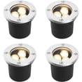 thumbnail image 1 of Lámparas LED empotrables para exteriores, 3W, diámetro de 8cm, luz cálida, 220V, set de 4 piezas, 1 of 6