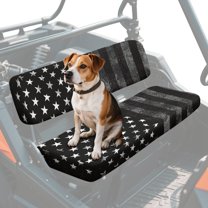 FKELYI Black American Flag Print UTV Seat Covers Compatible with Polaris Ranger XP 1000 2017-2023 Dustproof ATV Bench Cover Backrest Protector UTV Interior Decor