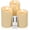 Classic Ivory - Simulated Wax Melt, variant on Grey Fake Candles Battery Operated, Flickering Flameless Candles with Timer and Remote, Glass LED Electric Pillar Candles Set of 3 for Home Coffee Table Bathroom Decor
