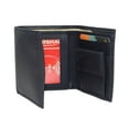 thumbnail image 6 of MARSHAL Genuine Leather Kids Slim Compact ID and Coin Pocket Trifold Boys Wallet Black Navy Blue, 6 of 8