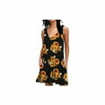 thumbnail image 1 of Robe T-Shirt Décontractée d'Été pour Femme, Sortie de Plage, Robe Débardeur Plissée Unie, G, Tournesols, 1 of 5