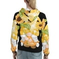 thumbnail image 7 of Daiia Sunflower Gnomes 3 Pattern Women's Fashion Hoodies & Sweatshirts with Kangaroo Pocket Hooded Sweatshirt with Eye-catching Drawstrings-XX-Large, 7 of 7