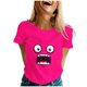 thumbnail image 2 of Tops de Ajuste Suelto para las Mujeres Sudadera Casual Impresa Manga Corta Cuello Redondo Superior, Poliéster, 2 of 8
