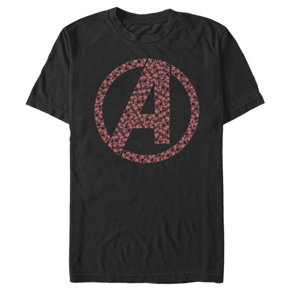 Men's Marvel Avengers Valentine's Small Hearts Logo  Graphic Tee
