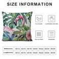 thumbnail image 5 of Awypu  Throw Pillow Covers Tropical Isolated Pattern Flamingo Watercolor Tropic Drawing Rose Bird Decor Pillowcases 20 X 20 Inch Square Hidden Zipper Home Cushion Decorative Pillowcase, 5 of 5