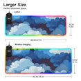 thumbnail image 3 of Cascading Blue Clouds Wireless Charging RGB Gaming Mouse Pad Large Keyboard Mat Rubber Base 13 Light Modes, 3 of 6