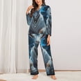 thumbnail image 2 of Daiia Forest Meditating Goat for Women's Long-Sleeved Pajama Set – Soft & Comfortable Sleepwear Button-Up Pajamas Cozy Lounge Wear-X-Large, 2 of 7