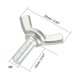 thumbnail image 3 of Tornillo mariposa con ala M5x12mm 0.8mm Pitch Galvanizado Sujetadores 20pcs, 3 of 4