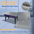 thumbnail image 3 of 6ft Mid-Size Ping Pong Conversion Top, Foldable & Portable Table Tennis Table Top for for Indoor/Outdoor,Grey, 3 of 7
