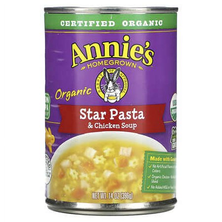 Annie's Homegrown, Organic Star Pasta & Chicken Soup, 14 oz Pack of 2