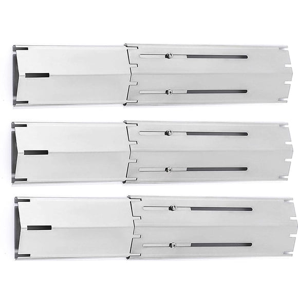 Universal Adjustable Stainless Steel Replacement Heat Plate Shield Heat Tent Flavorizer Bar Burner Cover Flame Tamer for Gas Grill