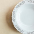 thumbnail image 3 of BalsaCircle 10 Pieces 12 oz White Plastic Bowls Silver Trim Disposable Event Tableware, 3 of 6