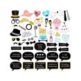 thumbnail image 1 of 52 Wedding Photobooth Props, Party Photobooth Props for Engagement DIY Wedding Photo Booth Props Fancy Dress Decorations for Wedding, Bachelor Party, 1 of 5