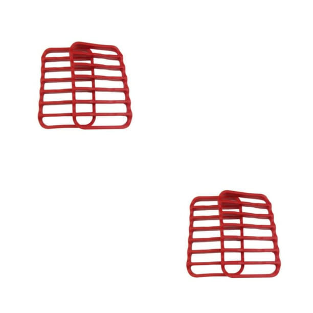Bewildely 2 rejillas antiadherentes de silicona para horno y lavavajillas, rejilla para asar duradera, rejilla de enfriamiento para olla de rojo 2Conjunto