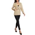 thumbnail image 2 of INSPIRE CHIC Business Casual Blazer for Women's Notch Lapel Long Sleeve Oversized Suit Jacket XS Khaki, 2 of 6