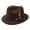#1 Brown, variant on Women's Unisex Vintage Feather Jazz Hat, Fashionable Felt Fedora Top Hat, Bow Decor Classic Dress Cap For Everyday Party Holiday All Seasons #2 Wine L