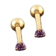 thumbnail image 5 of Ear Studs Anti-allergic Cubic Zirconia Stainless Steel 3 Prong Design Earrings For Daily Life, 5 of 5