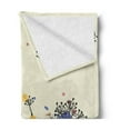 thumbnail image 2 of Dandelion Soft Flannel Fleece Throw Blanket, Blowball in the Air with Paint Splashes on Beige Background Summer Season, Cozy Plush for Indoor and Outdoor Use, 50" x 60", Multicolor, by Ambesonne, 2 of 5