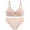 Beige, variant on Women Floral Lace Underwear Set Bra and Mid Rise Briefs with Bow Detail Adjustable Straps Everyday Matching Underwear