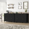 thumbnail image 2 of Homfa 55.1"W Kitchen Black Buffet Cabinet with Storage Drawer & Adjustable Shelf, Wood Coffee Bar Cabinet Sideboard for Dining Room, 2 of 7