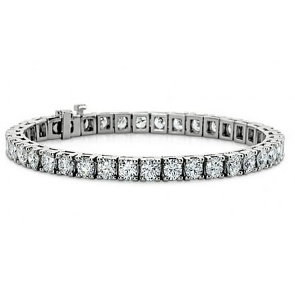 3.00 ct Ladies Round Cut Diamond Tennis Bracelet in 14 kt White Gold