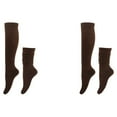 thumbnail image 4 of Guardoinrt 2 Pcs Chaussettes Décontractées Premium Résistantes à l'Usure pour n'Importe Où n'Importe Où n'Importe Où Tissu Polyester Absorbant la Sueur Respirant Texture Douce Café 2 Ensembles, 4 of 6