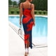 thumbnail image 5 of Vestido Maxi Floral PRETTYGARDEN para Mujer con Tirantes Finos Azul Marino XXL, 5 of 8