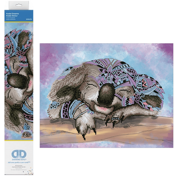 Diamond Dotz Koala Dreams Animal Diamond Painting Kits for Adults - Diamond Art Kits a Relaxing Creative Craft Kit with Dotz Gems 17.9"x14"