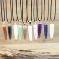 thumbnail image 2 of EOEMY Natural Mineral Quartz Bullet Crystal Point Carnelian Gemstone Pendant Energy-Spot Stone Quartz-10Pcs, 2 of 9