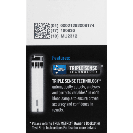 True Metrix Self Monitoring Blood Glucose Test Strips - 25 ct