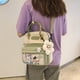 thumbnail image 5 of Sywqhk Mochila De Nailon Y Pvc Para Mujer, Bandolera De Color En Contraste Con Cremallera Para Mujer (Verde) Sywqhk Para estrenar, 5 of 9