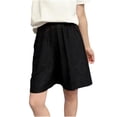 thumbnail image 2 of Women's Plus Size Solid Shorts with Pockets Elastic Waist Casual Summer Bottoms, 2 of 6