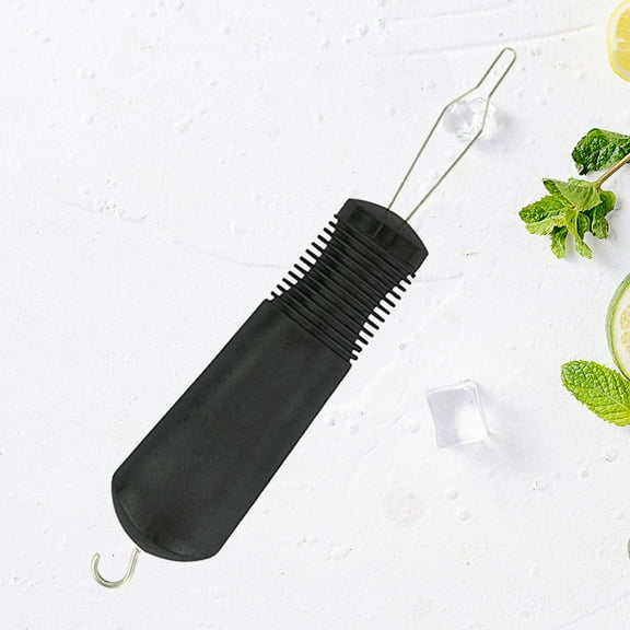 Nicehomfit Black Button Aid Tool for Quick Button Fastening and Zipper Pull Made with Iron and ABS