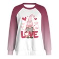 thumbnail image 6 of vigerkar Valentine Shirts for Women Love Heart Crewneck Sweatshirt Cute Gnome Sweater Tops Pullover Outfits (White, XL), 6 of 9