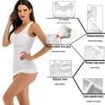 thumbnail image 5 of Women's Camisole Tank Top with Built in Bra Compression Tank Body Cami Shaper (White, X-Large), 5 of 7