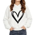 thumbnail image 3 of Abtuhar Fall Hooded Pullover Sweatshirt for Kids Girls Solid Long Sleeve Tops for 1-10 Years, 3 of 5