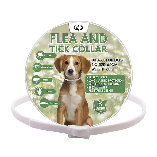 Clearance Flea Collar For Dogs, Dog Flea And Tick Collar 8 Months Flea And Tick T Reatment For Dog, Waterproof Adjustable Dog Flea And Tick Prevention Collar