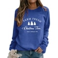 thumbnail image 3 of Chandail en Molleton de Noël pour Femmes Col Rond Chandail Chaud de Vacances Xmas Mode Imprimée Chandail à Manches Longues Cardigan Veste Mi-Longue, 3 of 5