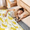 thumbnail image 5 of Cute Banana Throw Blanket Soft Warm Cozy Lightweight Flannel Blanket for Bedding Sofa Travel 50"X60", 5 of 6