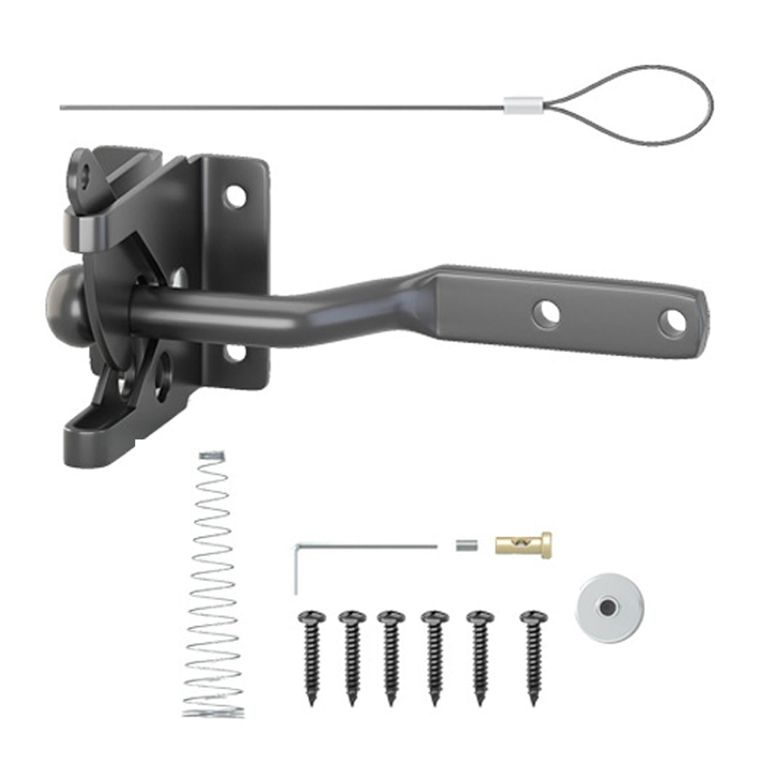 Fence Gate Self Locking Hardware for Yard Backyard Garden , Black, 43x144mm new Black