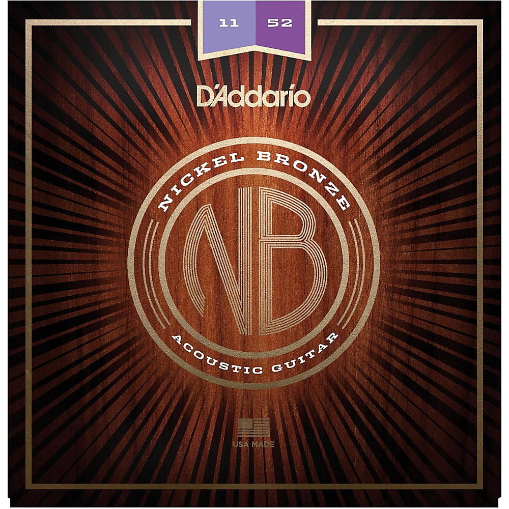 D'Addario NB1152 Nickel Bronze Custom Light Acoustic Strings 2-Pack with EJ16 Phosphor Bronze Light Single-Pack