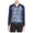 Blue - floralsolidbluecombo, variant on Finity Womens Floral Bomber Jacket, Blue, 12