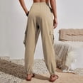 thumbnail image 4 of SIYUDAN Womens Trousers Business Casual Pants For Women Khaki Adult Womens Pants Comfy Fit Pants For Women High Waist Wide Leg Pants With Pockets Summer Pants, 4 of 4