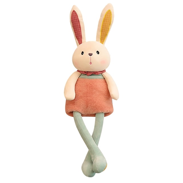 Jindong Cute Plush Pull Rabbit Bear Doll Toy Cartoon Curtain Buckle Decoration Doll Zodiac Gift