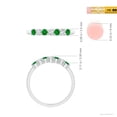 thumbnail image 4 of Angara Natural 0.25 Ct. Emerald with Diamond Non Eternity Wedding Band in Sterling Silver for Women (Ring Size: 12), 4 of 9