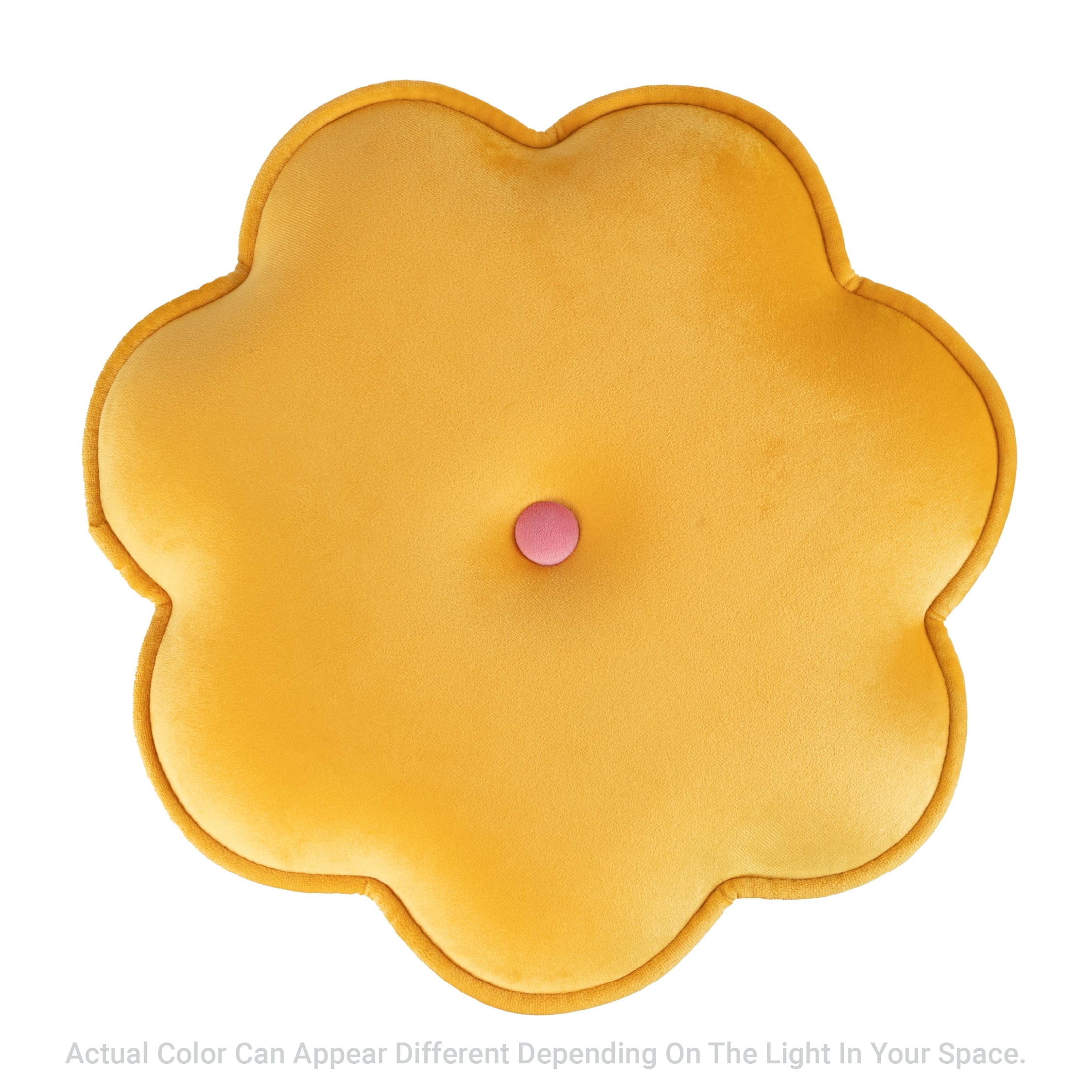 Mainstays Kids Flower Petal Ottoman, Yellow