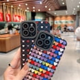 thumbnail image 3 of Love Heart Colorful Embossed Soft Case for Women Girls Compatible with iPhone Case (Colorful Heart,iPhone 12), 3 of 7